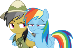 Size: 3325x2210 | Tagged: safe, artist:bluetech, daring do, rainbow dash, g4, stranger than fan fiction, .svg available, duo, faic, high res, hug, inkscape, simple background, smug, smugdash, transparent background, vector, winghug, wings