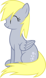 Size: 3586x6000 | Tagged: safe, artist:slb94, derpy hooves, pegasus, pony, g4, cute, derpabetes, eyes closed, female, mare, simple background, sitting, solo, transparent background, vector