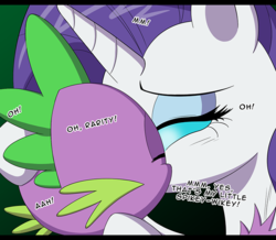 Size: 649x565 | Tagged: safe, artist:deusexequus, rarity, spike, thorax, changeling, dragon, pony, unicorn, g4, the times they are a changeling, character proxy, cropped, dialogue, disguise, disguised changeling, fake rarity, female, implied shipping, implied sparity, implied straight, implied thorax, implied thoraxspike, kissing, male, ship:sparity, shipping, spikeling, straight, thorarity