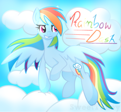 Size: 1844x1712 | Tagged: safe, artist:sweettuney, rainbow dash, g4, cloud, female, sky, solo