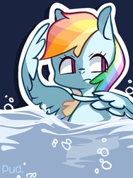 Size: 768x1024 | Tagged: safe, artist:pud, rainbow dash, pegasus, pony, g4, female, solo, water