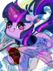 Size: 768x1024 | Tagged: safe, artist:kinda-l, twilight sparkle, alicorn, pony, g4, adorkable, book, cute, dork, twilight sparkle (alicorn)