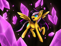 Size: 2338x1767 | Tagged: safe, artist:doekitty, oc, oc only, oc:sunrise, crystal, solo