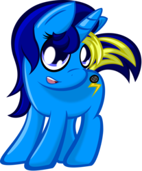 Size: 734x886 | Tagged: safe, artist:brsajo, oc, oc only, oc:electro swing, pony, unicorn, cute, cutie mark, looking at you, open mouth, simple background, solo, transparent background, vector