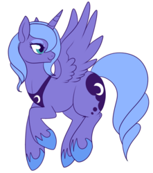 Size: 550x623 | Tagged: safe, artist:lulubell, princess luna, pony, g4, eyeshadow, female, lidded eyes, makeup, mare, s1 luna, simple background, solo, transparent background, wings