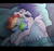 Size: 1777x1667 | Tagged: safe, artist:monnarcha, rainbow dash, soarin', pony, g4, 30 day otp challenge, bed, blanket, cuddling, eyes closed, female, hug, male, pillow, ship:soarindash, shipping, sleeping, snuggling, spooning, straight