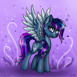 Size: 3024x3024 | Tagged: safe, artist:gaelledragons, oc, oc only, oc:squeila forest, pegasus, pony, high res, solo