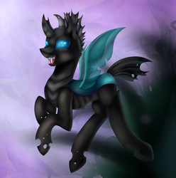 Size: 1933x1951 | Tagged: safe, artist:twillybrownie, thorax, changeling, g4, the times they are a changeling, male, smiling, solo