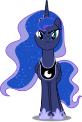 Size: 3377x5000 | Tagged: safe, artist:dashiesparkle, princess luna, g4, luna eclipsed, .svg available, female, frown, simple background, solo, transparent background, vector