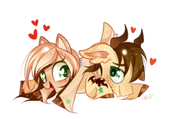 Size: 1200x842 | Tagged: safe, artist:ipun, oc, oc only, deer pony, original species, heart, heart eyes, simple background, transparent background, wingding eyes