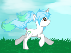 Size: 800x600 | Tagged: safe, artist:ichigomaru, oc, oc only, pony, unicorn, cloud, grass