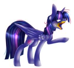 Size: 1984x1819 | Tagged: safe, artist:immagoddampony, twilight sparkle, alicorn, pony, 28 pranks later, g4, cookie zombie, female, rainbow muzzle, simple background, solo, transparent background, twilight sparkle (alicorn)