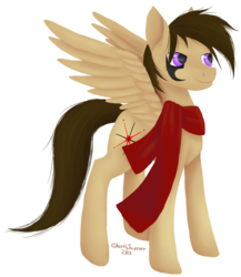 Size: 1282x1475 | Tagged: safe, artist:ghostlyscissors, oc, oc only, pegasus, pony, clothes, scarf, solo