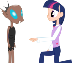 Size: 3000x2647 | Tagged: safe, artist:michaelsety, thorax, twilight sparkle, changeling, human, g4, the times they are a changeling, anatomically incorrect, high res, humanized, nightmare fuel, simple background, transparent background