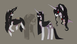 Size: 1249x711 | Tagged: safe, artist:katputze, oc, oc only, oc:vileraven, alicorn, pony, alicorn oc, black sclera, pentagram