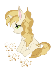 Size: 744x1052 | Tagged: safe, artist:rainbowtashie, sweet biscuit, pony, unicorn, g4, cookie, cookie cutter, crumbs, female, food, inkscape, layering error, mare, ponyscape, sad, simple background, solo, transparent background, vector, waifu