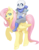 Size: 1714x2196 | Tagged: safe, artist:pyoo-kee-pony, fluttershy, pegasus, pony, g4, cute, duo, humans riding ponies, raised hoof, riding, sans (undertale), shyabetes, simple background, smiling, spread wings, standing, transparent background, underswap, undertale, wings