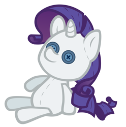 Size: 3744x3776 | Tagged: safe, artist:tuppkam1, rarity, pony, unicorn, g4, the times they are a changeling, female, high res, mare, rarity plushie, simple background, solo, transparent background, vector