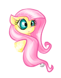 Size: 287x366 | Tagged: safe, artist:sallindaemon, fluttershy, pegasus, pony, g4, bust, female, mare, simple background, solo, transparent background