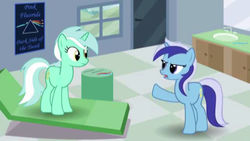 Size: 1920x1080 | Tagged: safe, lyra heartstrings, minuette, pony, unicorn, g4, dentist, low quality