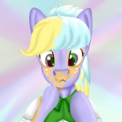 Size: 900x900 | Tagged: safe, artist:bevendre, applejack, cloudchaser, human, pegasus, pony, equestria girls, g4, bust, character to character, female, human to pony, mid-transformation, portrait, simple background, solo, transformation