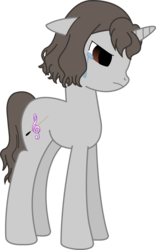 Size: 3982x6395 | Tagged: safe, artist:tokuberry, pony, absurd resolution, crying, inazuma eleven, inazuma eleven go, ponified, shindou takuto, simple background, solo, transparent background