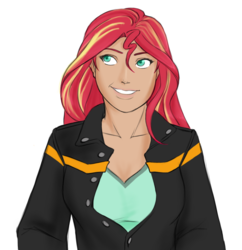 Size: 830x858 | Tagged: safe, artist:eve-ashgrove, sunset shimmer, equestria girls, g4, female, smiling, solo