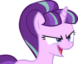 Size: 11983x9826 | Tagged: safe, artist:cyanlightning, starlight glimmer, g4, the cutie re-mark, absurd resolution, evil grin, female, simple background, smiling, solo, transparent background, vector