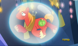 Size: 2399x1423 | Tagged: safe, screencap, big macintosh, earth pony, pony, dungeons and discords, g4, my little pony: friendship is magic, bubble, male, stallion