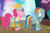 Size: 809x539 | Tagged: safe, screencap, pinkie pie, rainbow dash, earth pony, pegasus, pony, dungeons and discords, g4, bard, bard pie, fantasy class, female, mare, rainbow rogue, rogue