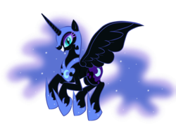 Size: 1502x1178 | Tagged: safe, artist:bratzoid, nightmare moon, g4, female, simple background, solo, transparent background, vector