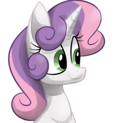 Size: 1024x1056 | Tagged: safe, artist:kobra333, sweetie belle, g4, bust, female, portrait, simple background, solo, white background