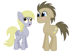 Size: 1580x1172 | Tagged: safe, artist:estefania200, derpy hooves, doctor whooves, time turner, pegasus, pony, g4, female, male, mare, ship:doctorderpy, shipping, simple background, straight, transparent background, vector