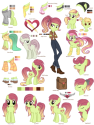 Size: 6000x8000 | Tagged: safe, artist:elskafox, oc, oc only, oc:artline, equestria girls, g4, absurd resolution, beanie, boots, clothes, discorded, dress, equestria girls-ified, gala dress, hat, jewelry, pendant, reference sheet, saddle bag, scarf, socks, sweater