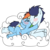 Size: 2000x2000 | Tagged: safe, artist:cruelunicorn, rainbow dash, soarin', pony, g4, cloud, high res, male, old cutie mark, relaxing, ship:soarindash, shipping, straight