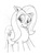 Size: 468x624 | Tagged: safe, artist:t72b, derpibooru exclusive, fluttershy, g4, angry, female, monochrome, newbie artist training grounds, scrunchy face, solo, traditional art