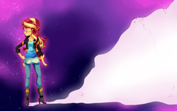 Size: 960x600 | Tagged: safe, artist:loyaldis, sunset shimmer, equestria girls, g4, female, solo