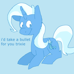 Size: 1000x1000 | Tagged: safe, artist:rivalcat, trixie, pony, unicorn, g4, female, mare, prone, sitting, solo