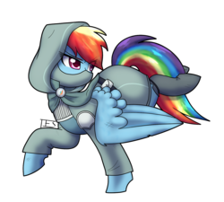 Size: 1554x1398 | Tagged: safe, artist:sparrowdraws, rainbow dash, dungeons and discords, g4, female, rainbow rogue, rogue, roleplaying, simple background, solo