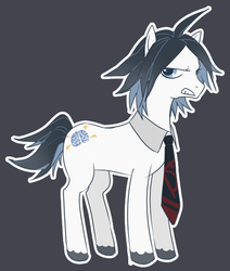 Size: 459x542 | Tagged: safe, artist:牛【仕事募集中】, pony, dangan ronpa zero, danganronpa, ponified, solo, yasuke matsuda