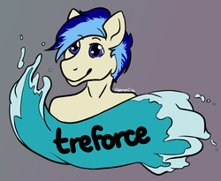 Size: 1026x843 | Tagged: safe, artist:skittleslove, oc, oc only, oc:treforce, anthro, bust, water