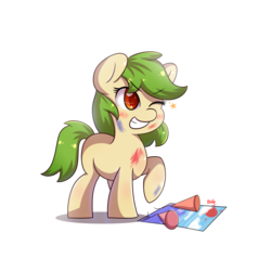 Size: 2048x2048 | Tagged: safe, artist:tikrs007, oc, oc only, oc:green cracker, cute, female, filly, high res, solo