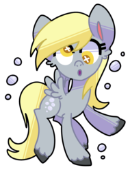 Size: 779x1026 | Tagged: safe, artist:looji, derpy hooves, pegasus, pony, g4, bubble, female, mare, simple background, solo, spread wings, transparent background, unshorn fetlocks, wings