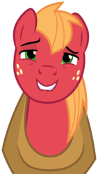 Size: 3000x5312 | Tagged: safe, artist:cloudy glow, big macintosh, earth pony, pony, g4, .ai available, cute, dungeons and dragons, faic, macabetes, male, simple background, smiling, smirk, solo, stallion, transparent background, vector