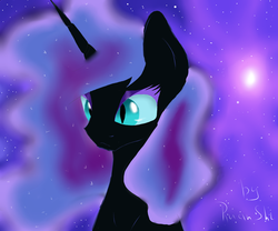 Size: 6000x5000 | Tagged: safe, artist:ruanshi, nightmare moon, g4, absurd resolution, bust, cute, female, missing accessory, moonabetes, nicemare moon, portrait, solo