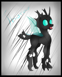 Size: 600x746 | Tagged: safe, artist:forestemni, thorax, changeling, g4, the times they are a changeling, male, smiling, solo