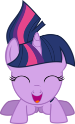 Size: 2608x4320 | Tagged: safe, artist:iknowpony, twilight sparkle, pony, unicorn, g4, .svg available, behaving like a frog, eyes closed, female, hooves, horn, mare, open mouth, simple background, smiling, solo, transparent background, unicorn twilight, vector