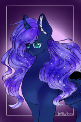 Size: 1000x1500 | Tagged: safe, artist:britneyoctave, princess luna, g4, ear fluff, female, solo