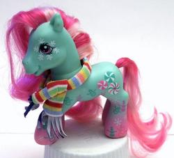 Size: 664x603 | Tagged: safe, photographer:relcelestia, minty, g3, female, irl, photo, solo, toy, winter minty