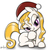 Size: 4724x4724 | Tagged: safe, artist:bartkoju, oc, oc only, pony, absurd resolution, christmas, hat, holly, holly mistaken for mistletoe, santa hat, solo